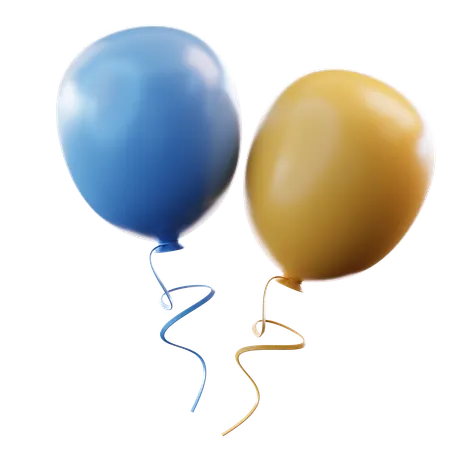 Party Balloons  3D Icon