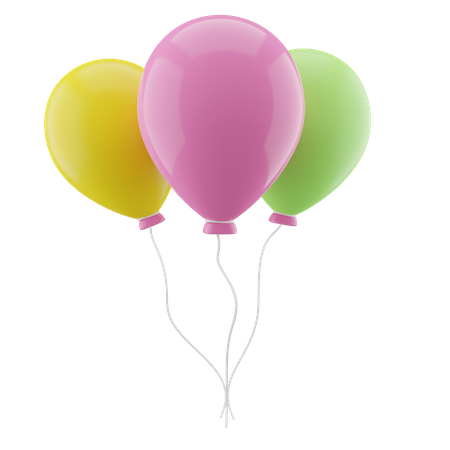 Party Balloons  3D Icon