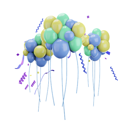 Party balloons  3D Icon