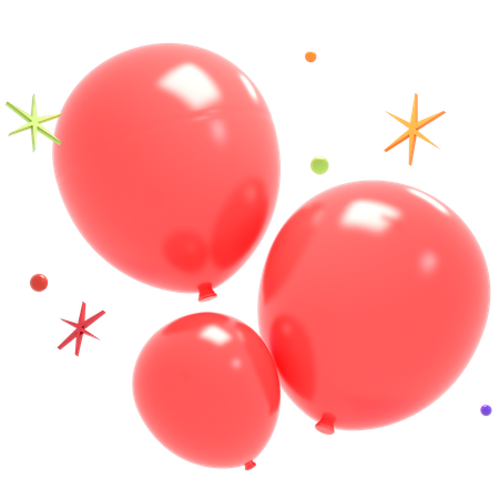 Party Balloons  3D Illustration