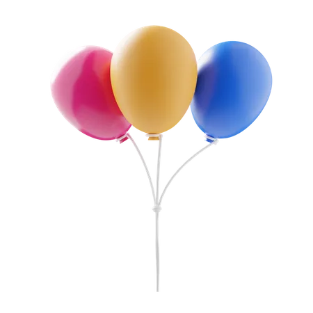 Party Balloons  3D Illustration