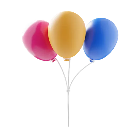 Party Balloons 3D Illustration