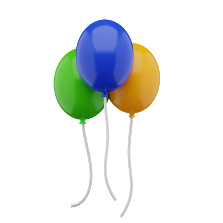 Party Balloons 3D Icon
