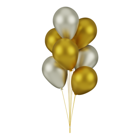Party Balloons  3D Icon