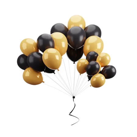 Party Balloons decor  3D Icon