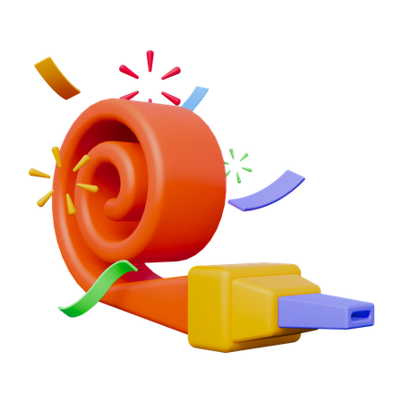 Party Blower  3D Icon