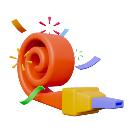 Party Blower  3D Icon