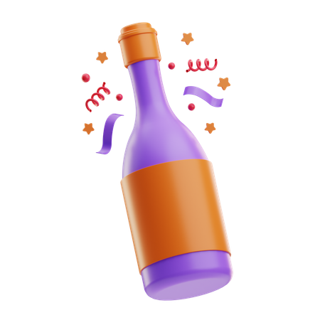 Party bottle  3D Icon