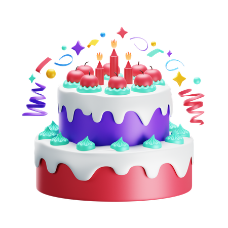 Party cake  3D Icon