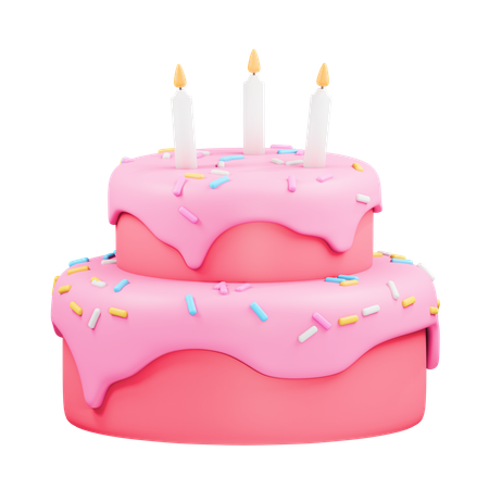 Party cake  3D Icon