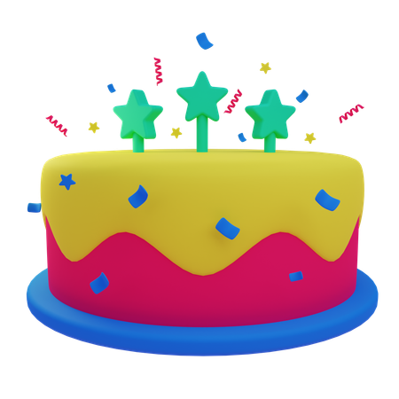 Party cake  3D Icon