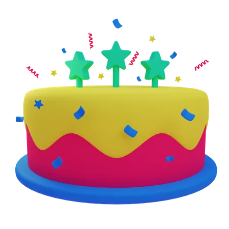 Party cake  3D Icon