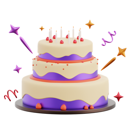 Party Cake  3D Icon