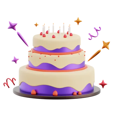 Party Cake  3D Icon