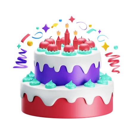 Party cake  3D Icon