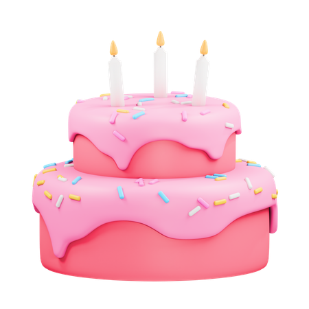 Party cake  3D Icon
