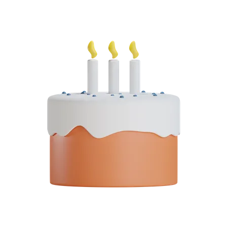 3 D Cute Party Cake 3D Icon