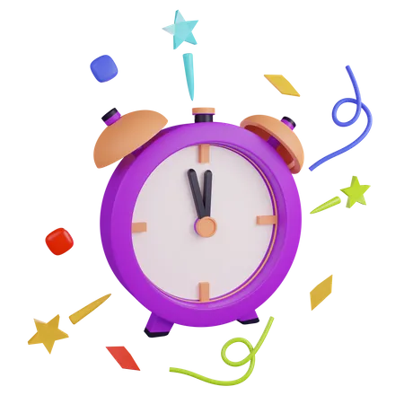 Party Clock 3D Icon