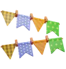 Party colored pennants