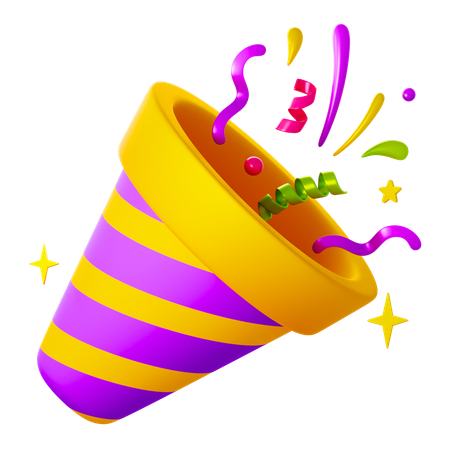 Party Confetti  3D Icon