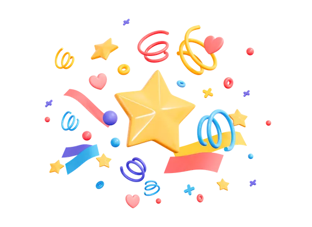 Party Confetti  3D Icon