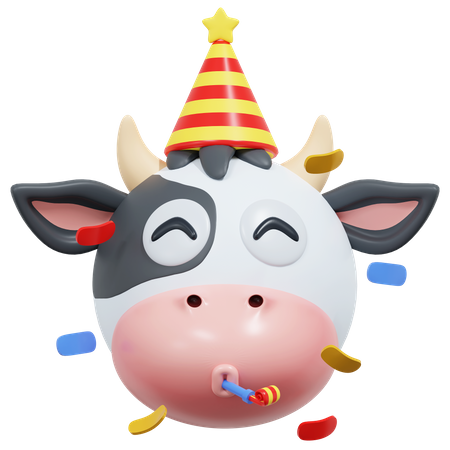 Party Cow  3D Icon