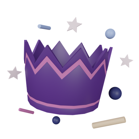 Party Crown 3D Icon
