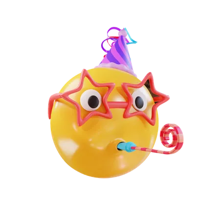 3 D Render Party Emoji 3D Icon