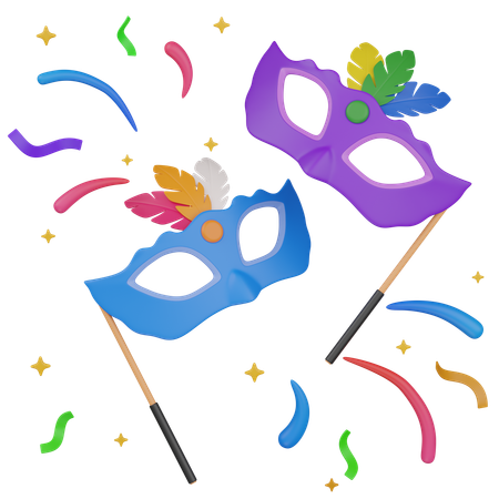 Party Eye Mask  3D Icon