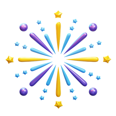 Party firework  3D Icon