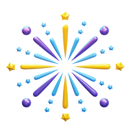 Party firework  3D Icon