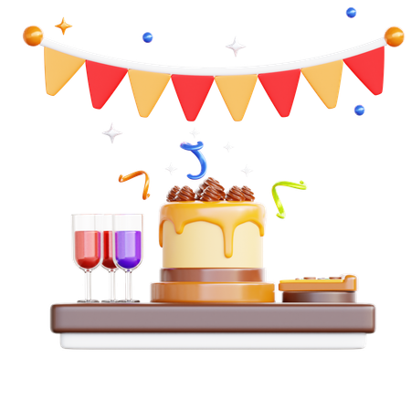 Party food  3D Icon