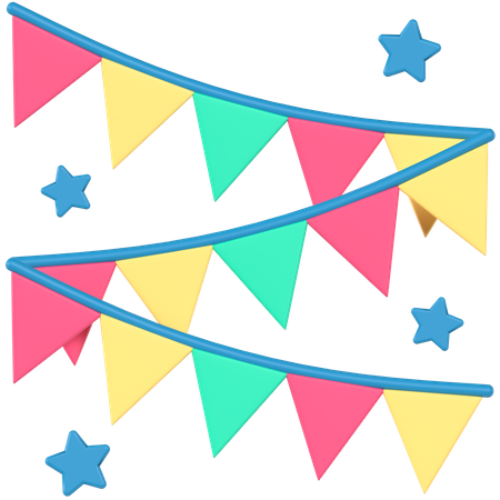 Party Garland  3D Icon