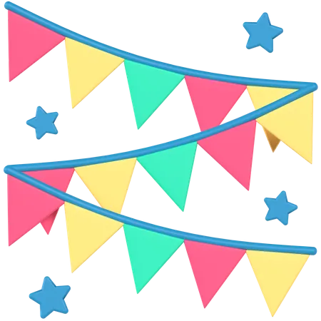 Party Garland  3D Icon