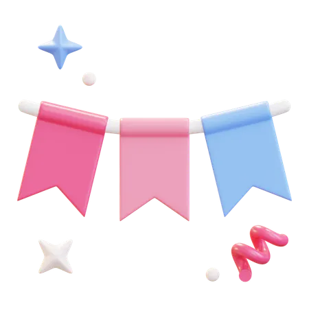 Party Garland  3D Icon