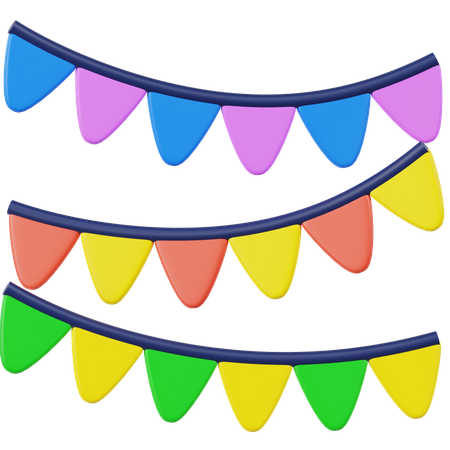 Party Garland  3D Icon