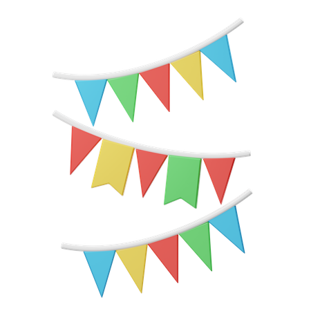 Party Garland  3D Illustration