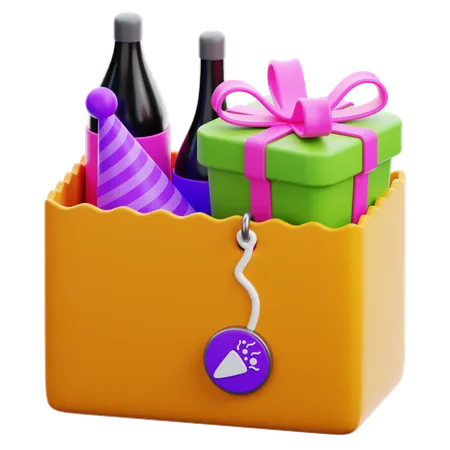 Party Gift Box  3D Icon