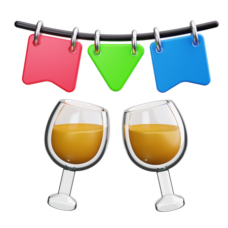 Party Glasses  3D Icon