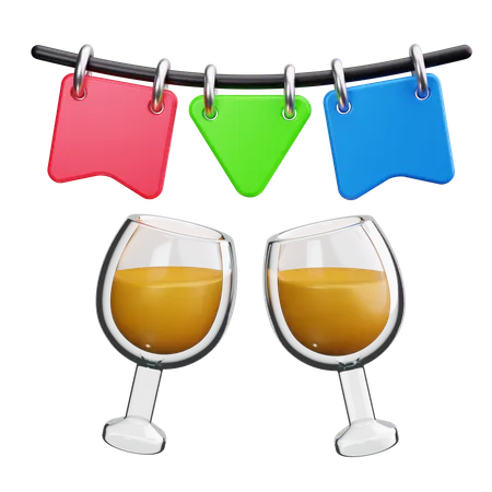 Party Glasses  3D Icon