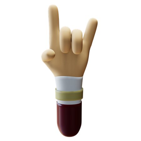 Party Hand gesture  3D Illustration
