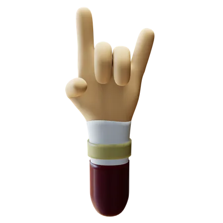 Party Hand gesture 3D Illustration