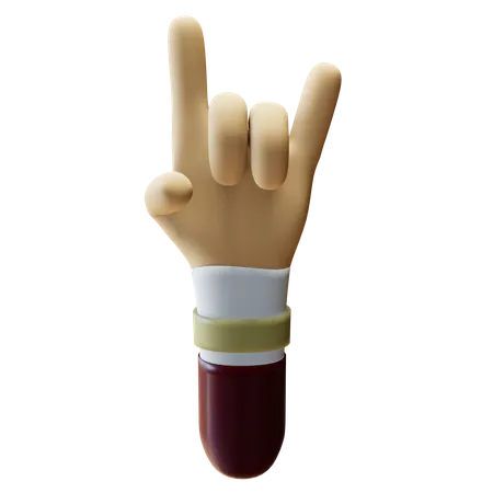 Party Hand gesture  3D Illustration