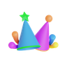 3d new year celebration cap emoji