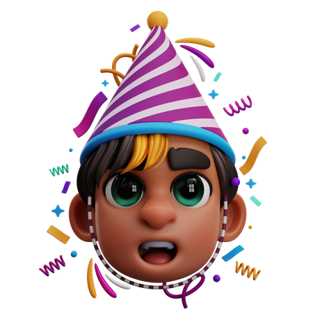 Party Hat With Avatar 3D Icon