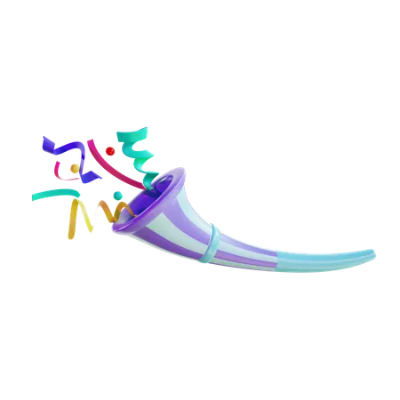 3 D Render Party Horn 3D Icon