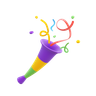 party horn emoji 3d