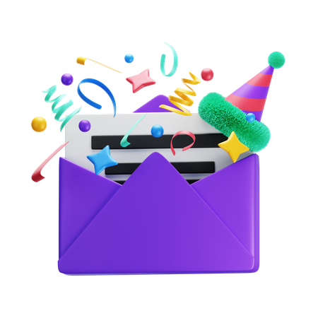 Party invitation  3D Icon