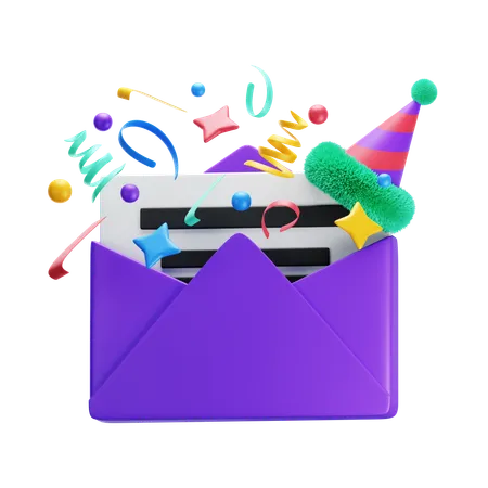 Party invitation  3D Icon