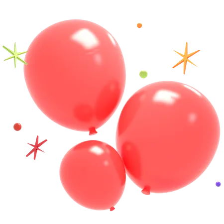 Party-Luftballons  3D Illustration